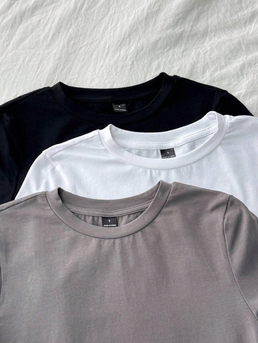 gładki t-shirt 2-pack