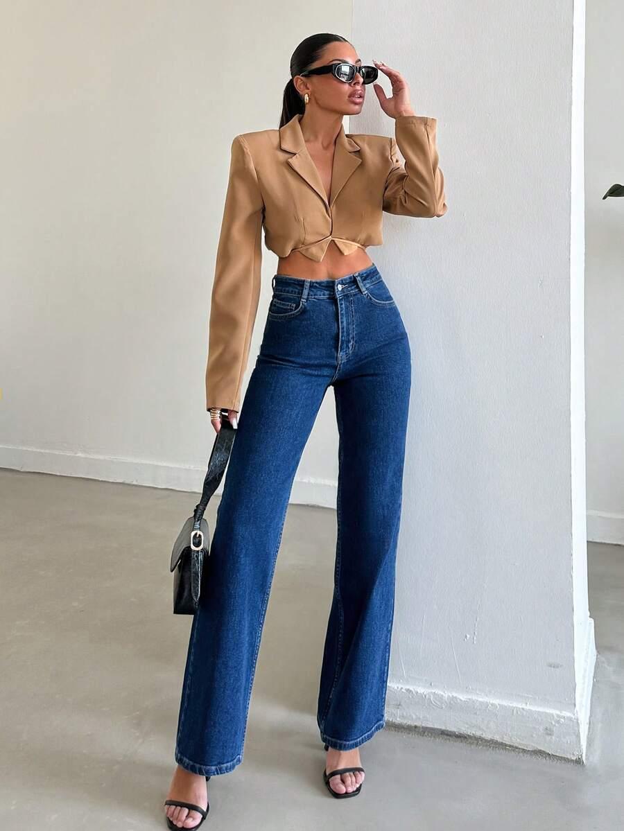 jeansy wysoki stan