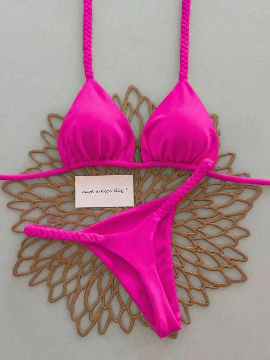 różowy dół od bikini