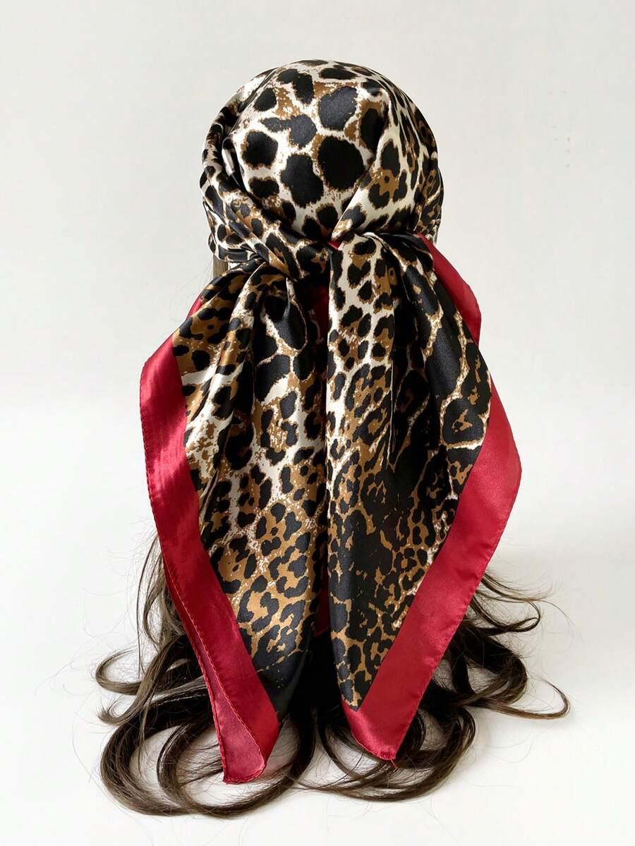 chusta na głowę animal print