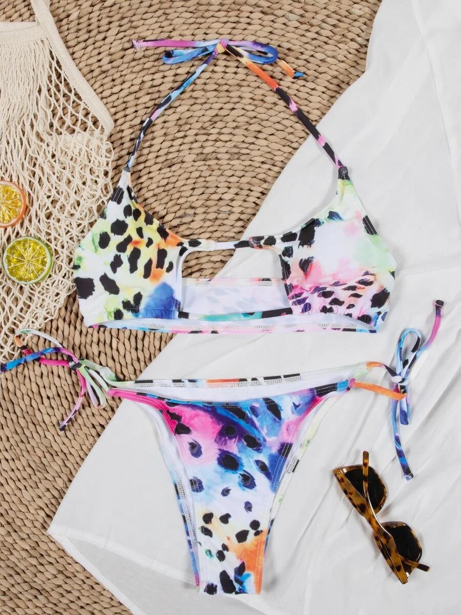DWUCZĘŚCIOWY STRÓJ KĄPIELOWY ANIMAL PRINT 