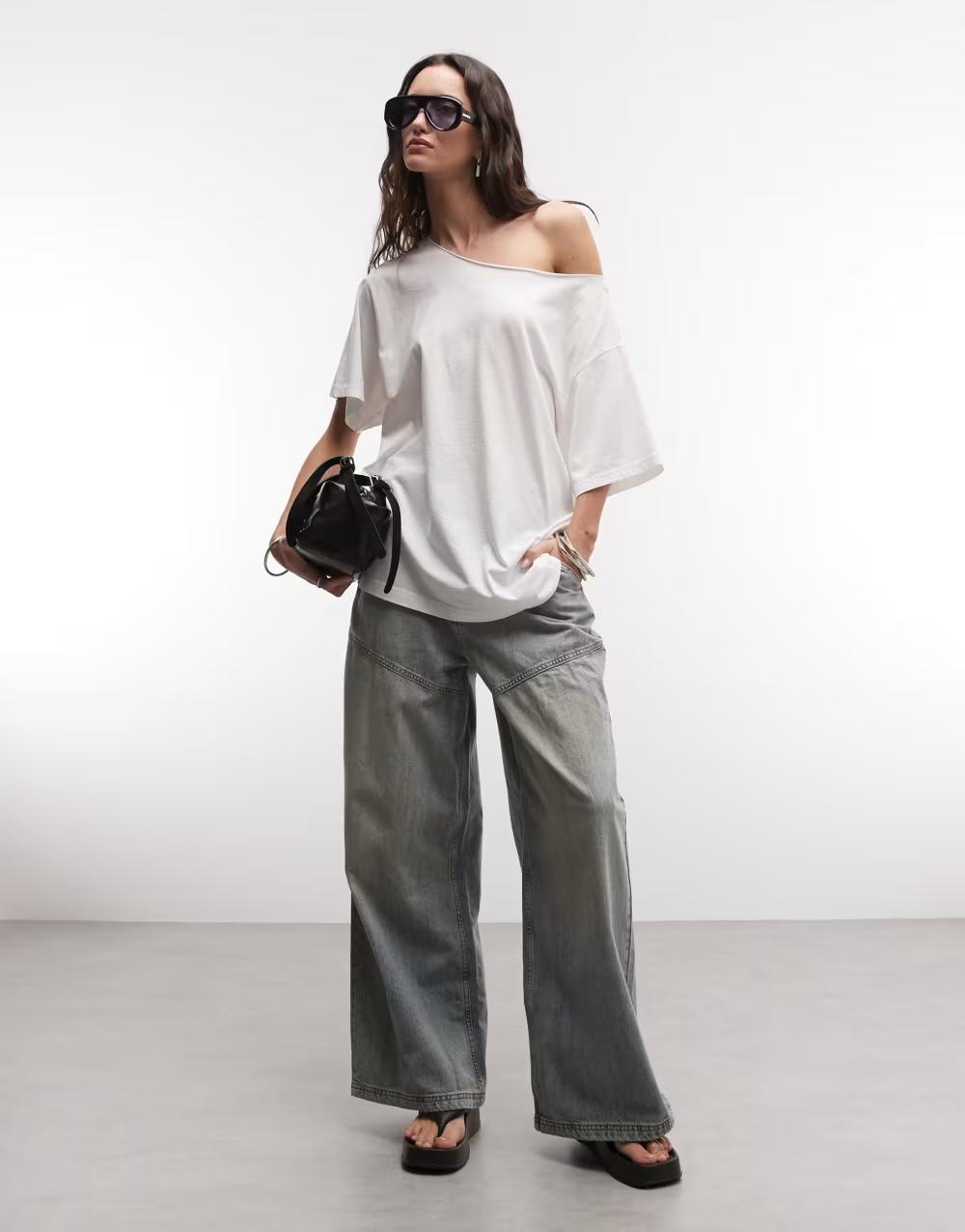 biały oversize t-shirt