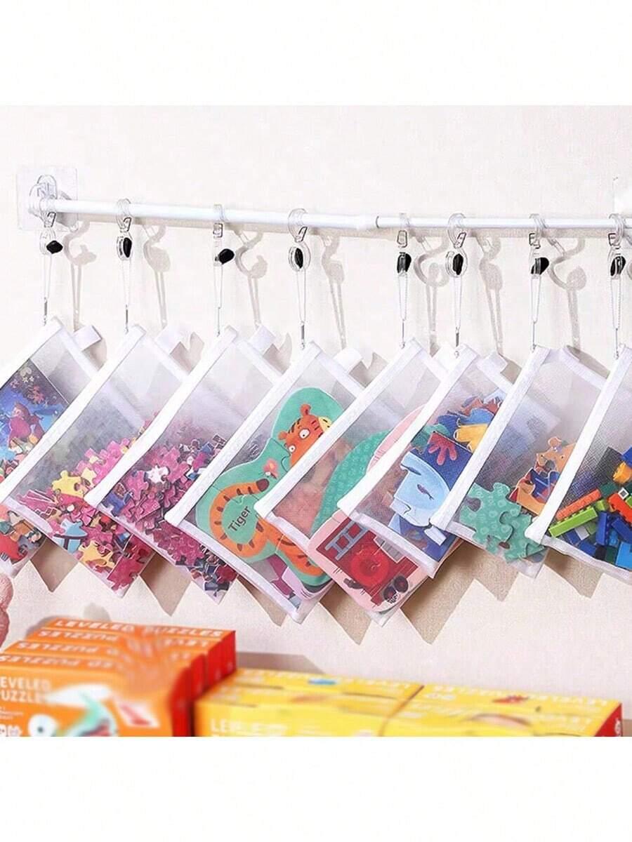 transparentny organizer siateczka zamek 5-pack