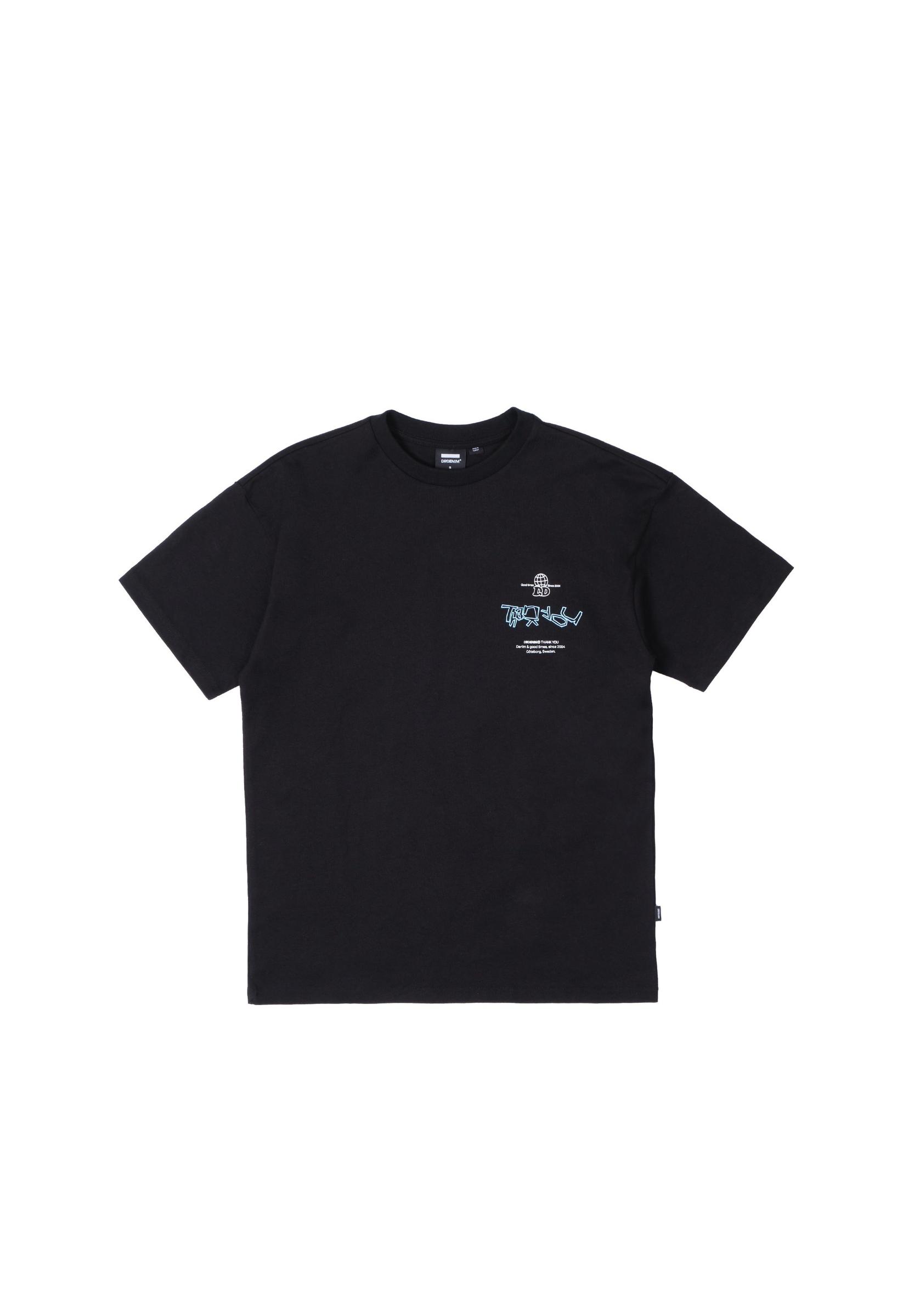 czarny t-shirt nadruk