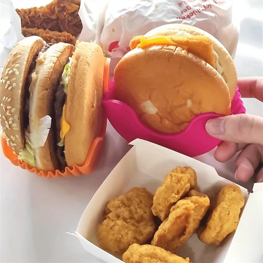 silikonowy pojemnik forma na hamburgera