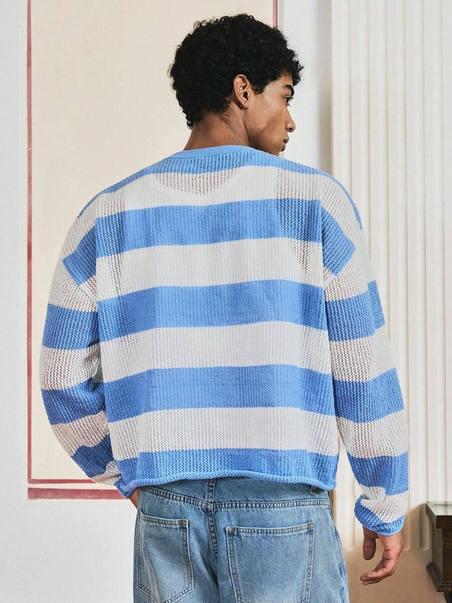SWETER MĘSKI W PASKI