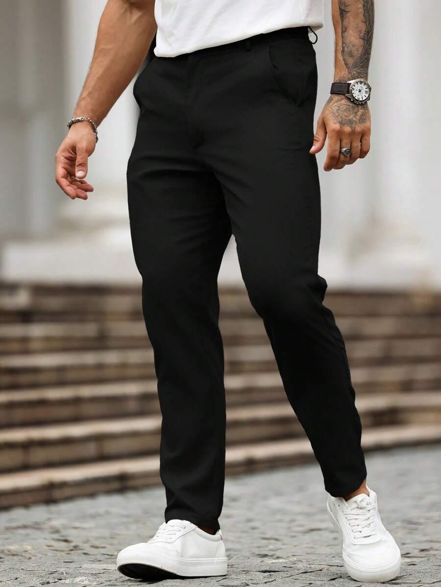 CZARNE ELEGANCKIE SPODNIE 