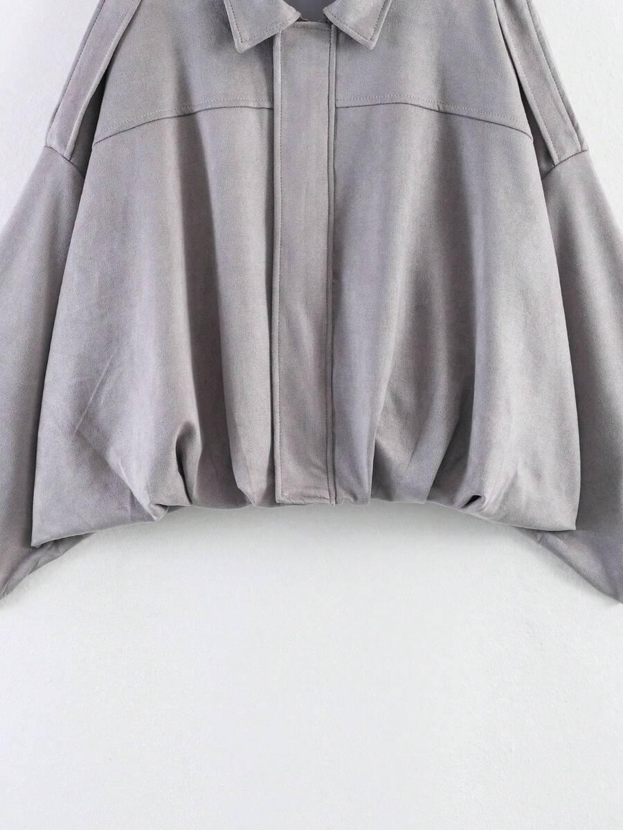 szara kurtka bomber 