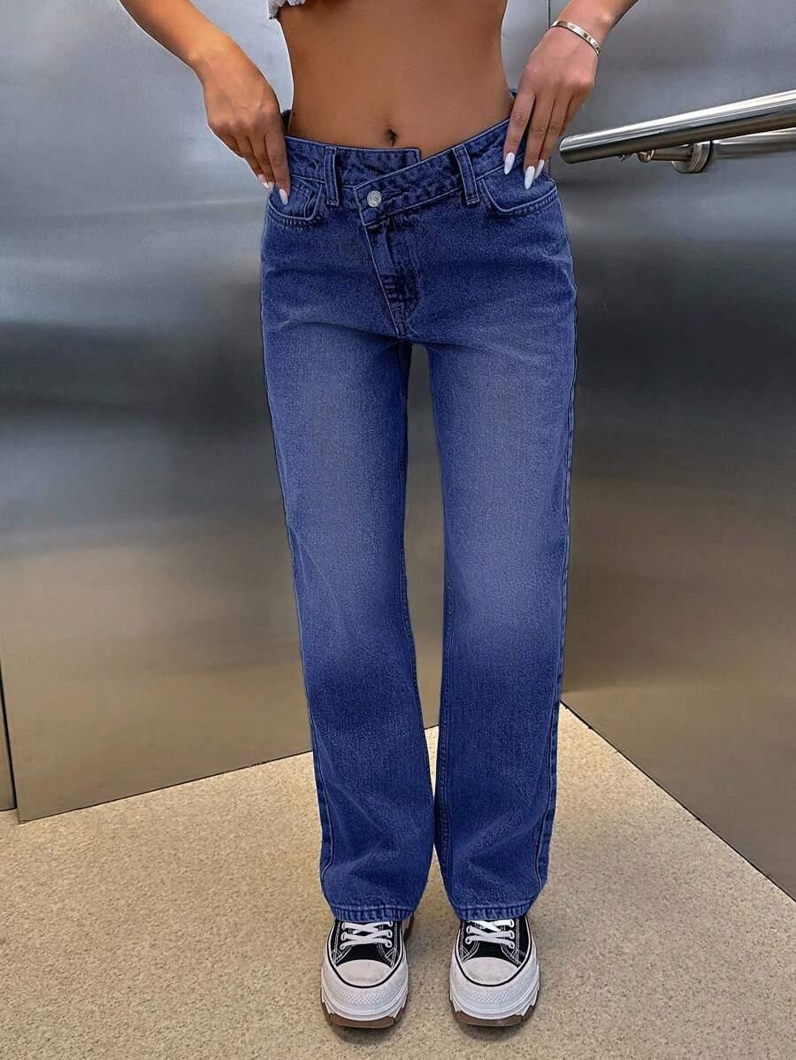 JEANSY DAMSKIE MOM JEANS BAWEŁNIANE WYSOKI STAN REGULAR