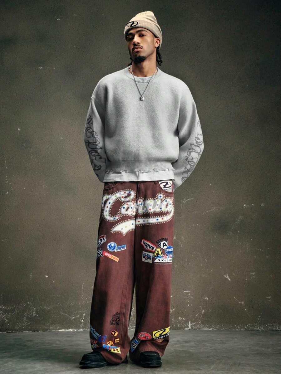 sweter OKRĄGŁYM DEKOLTEM ripped
