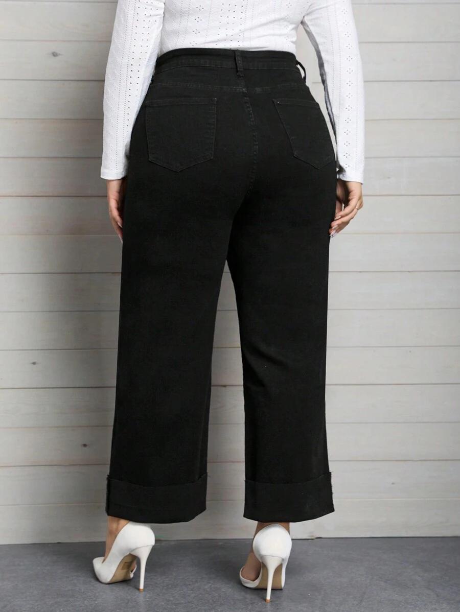 CZARNE SPODNIE JEANS