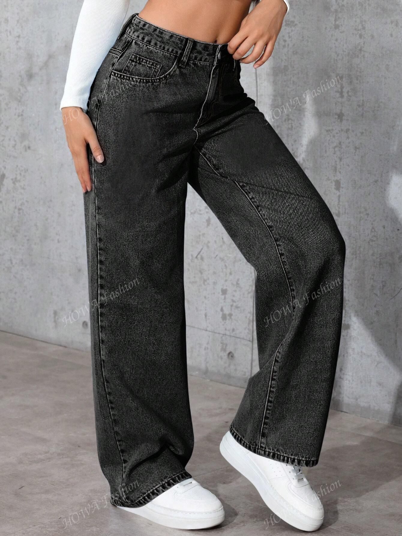 SZARE SPODNIE JEANS 