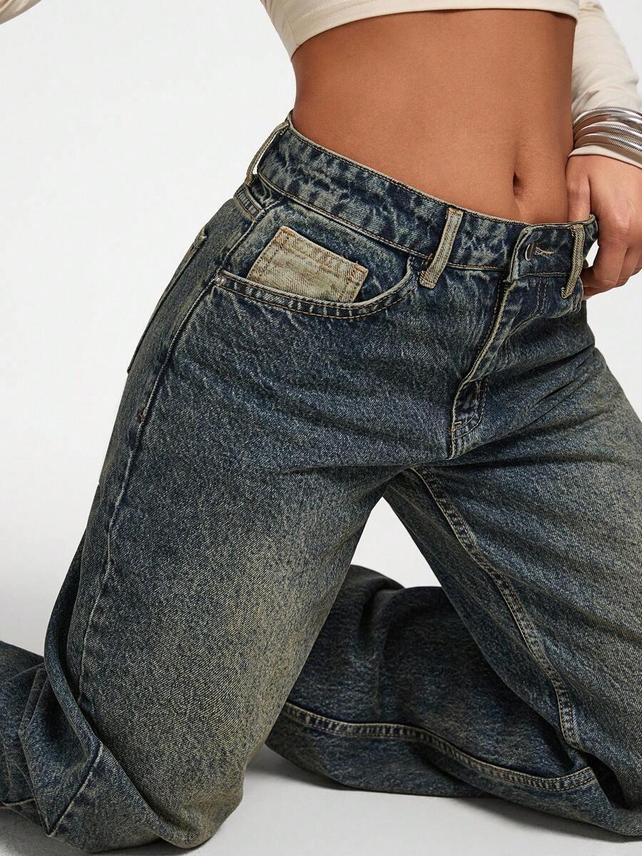 NIEBIESKIE SPODNIE JEANS