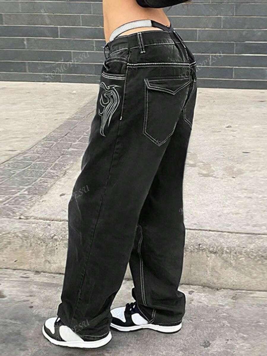 czarne spodnie casual
