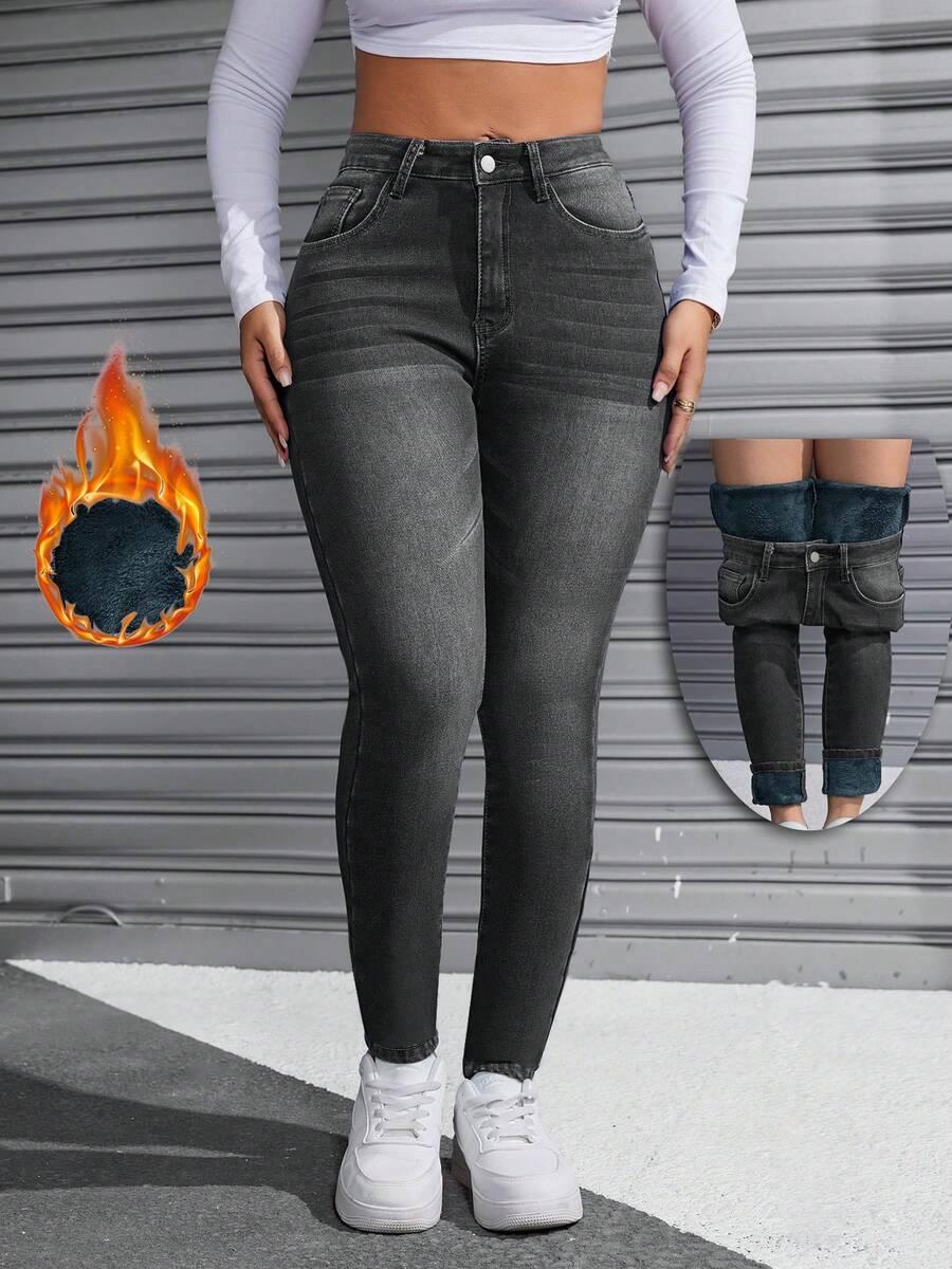 szare spodnie jeans