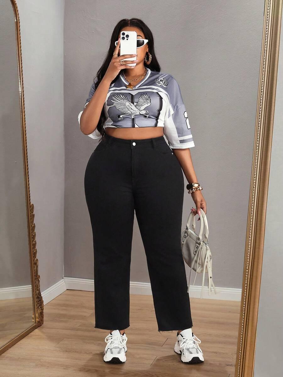 CZARNE SPODNIE JEANS