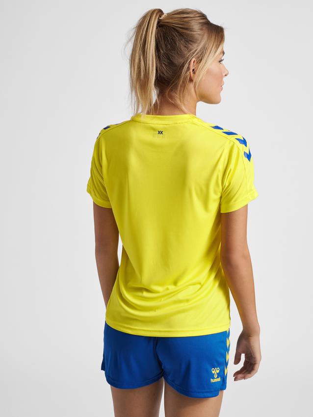 neonowa koszulka sportowa krótki rękaw logo