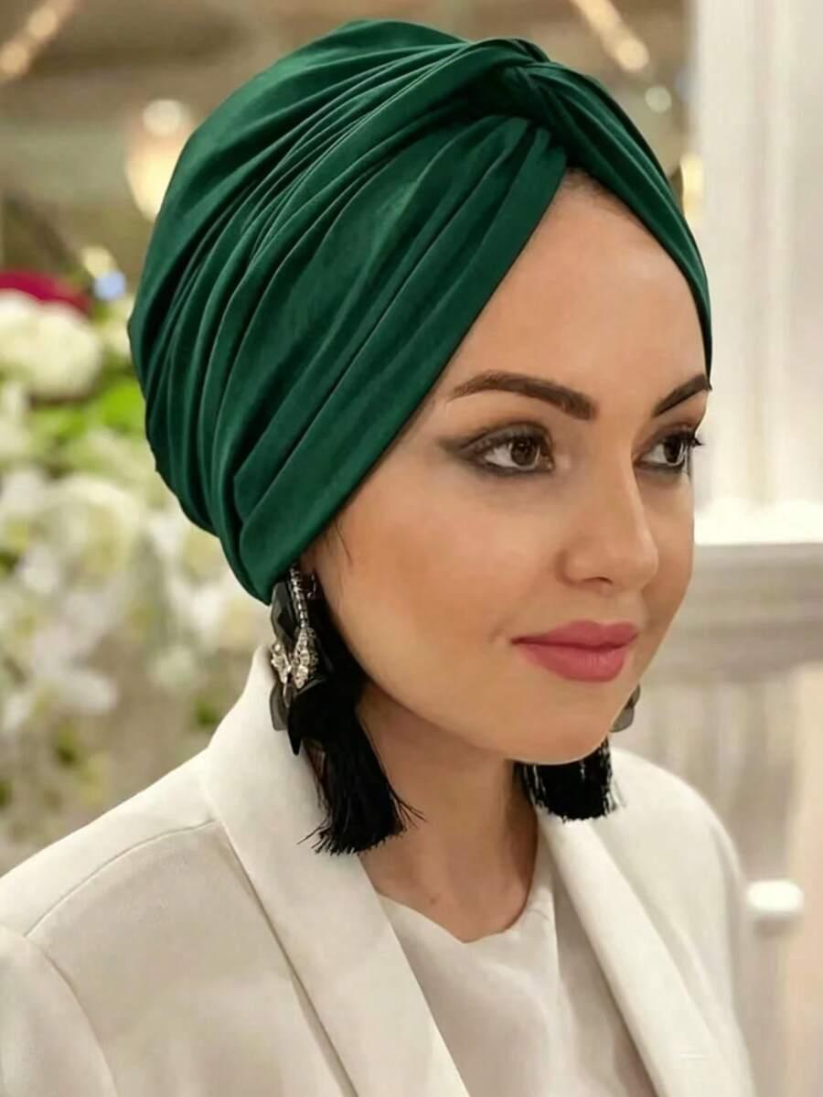 zielony turban na głowę