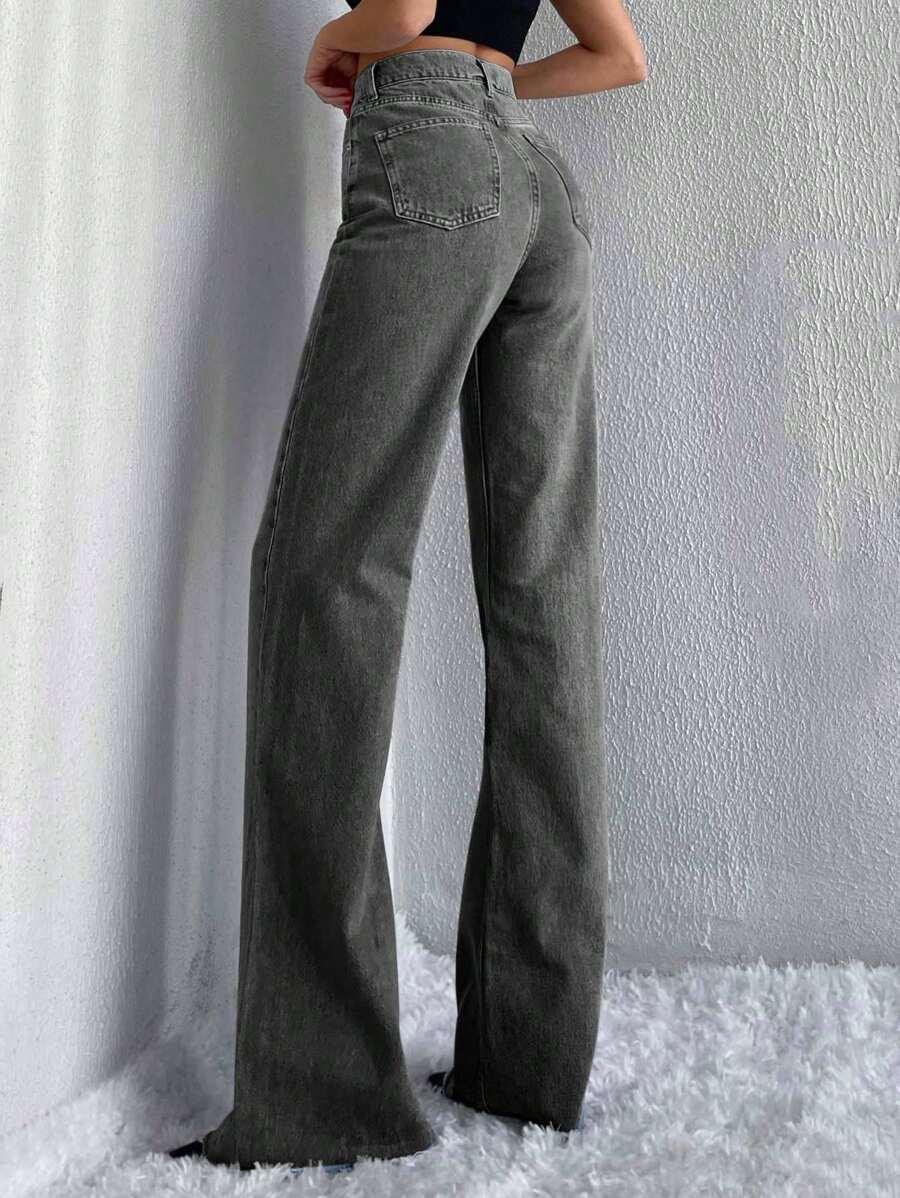 SZARE SPODNIE JEANS 