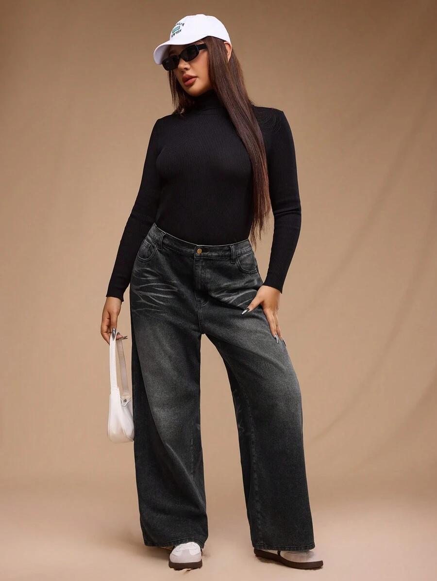 czarne spodnie jeans