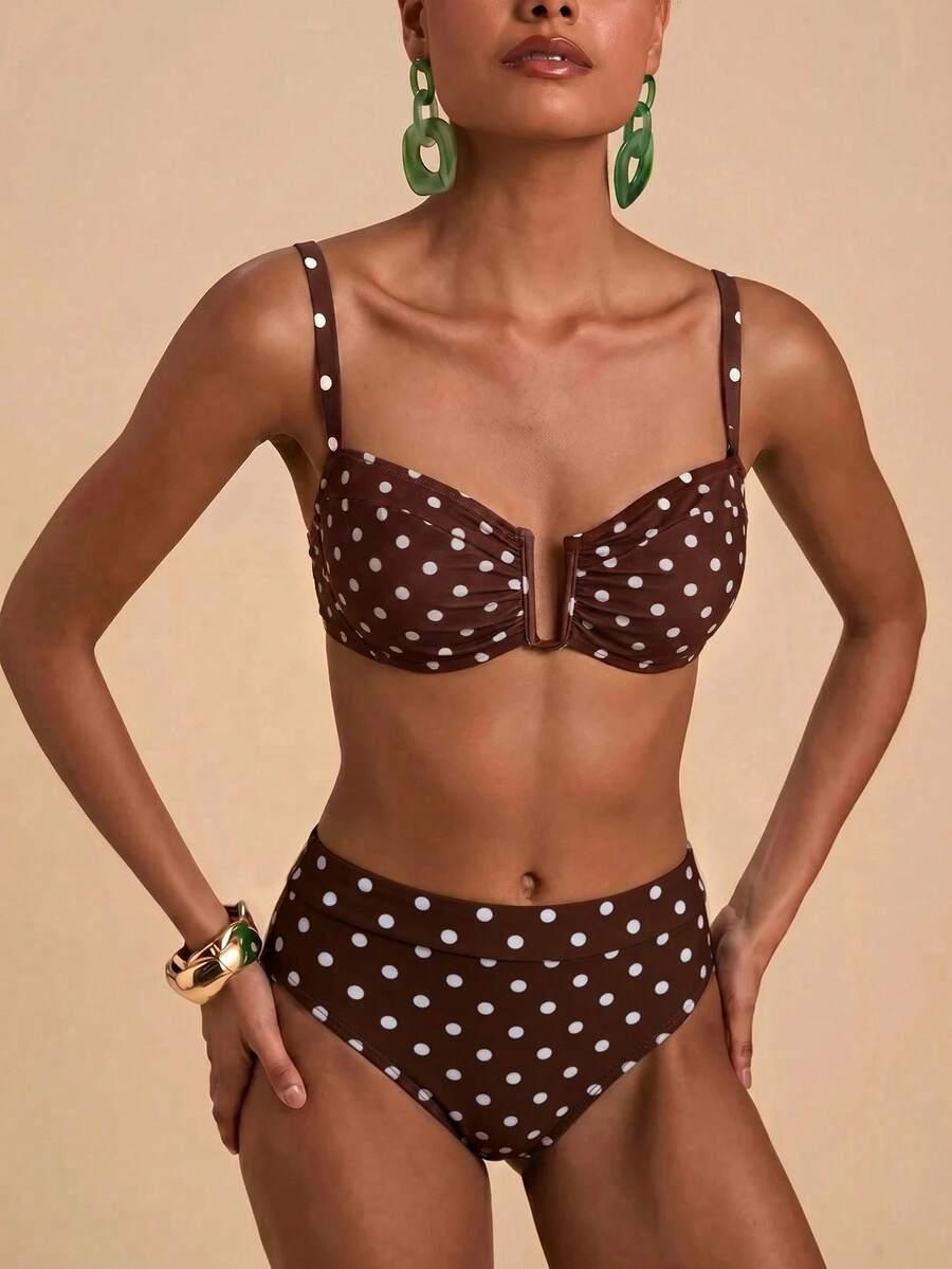 KOMPLET BIKINI WZÓR GROSZKI
