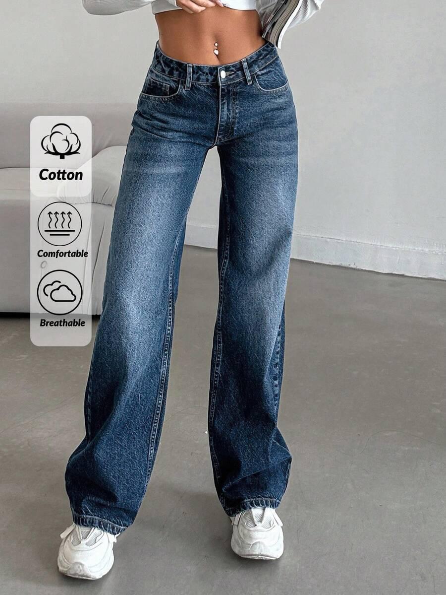 NIEBIESKIE JEANSY KIESZENIE 