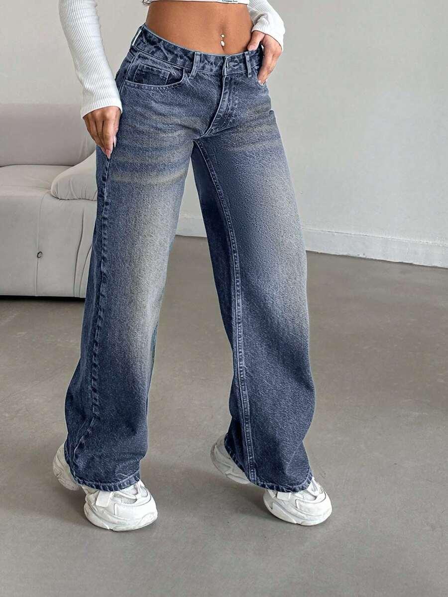 SPODNIE JEANS PROSTA NOGAWKA