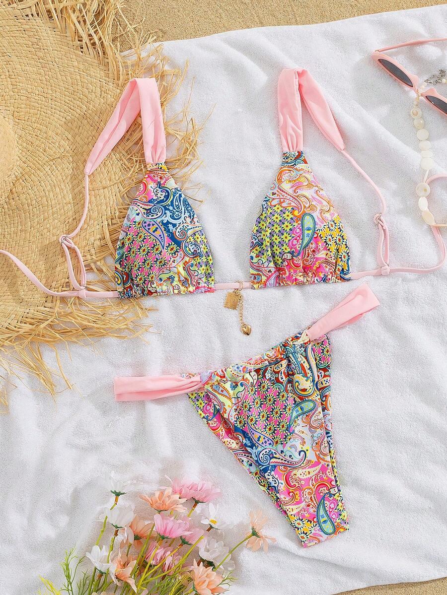 KOMPLET BIKINI WZÓR ZDOBIENIE