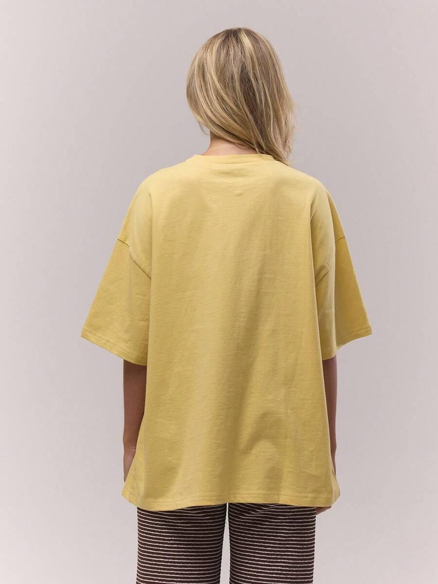 ŻÓŁTY T-SHIRT PRINT