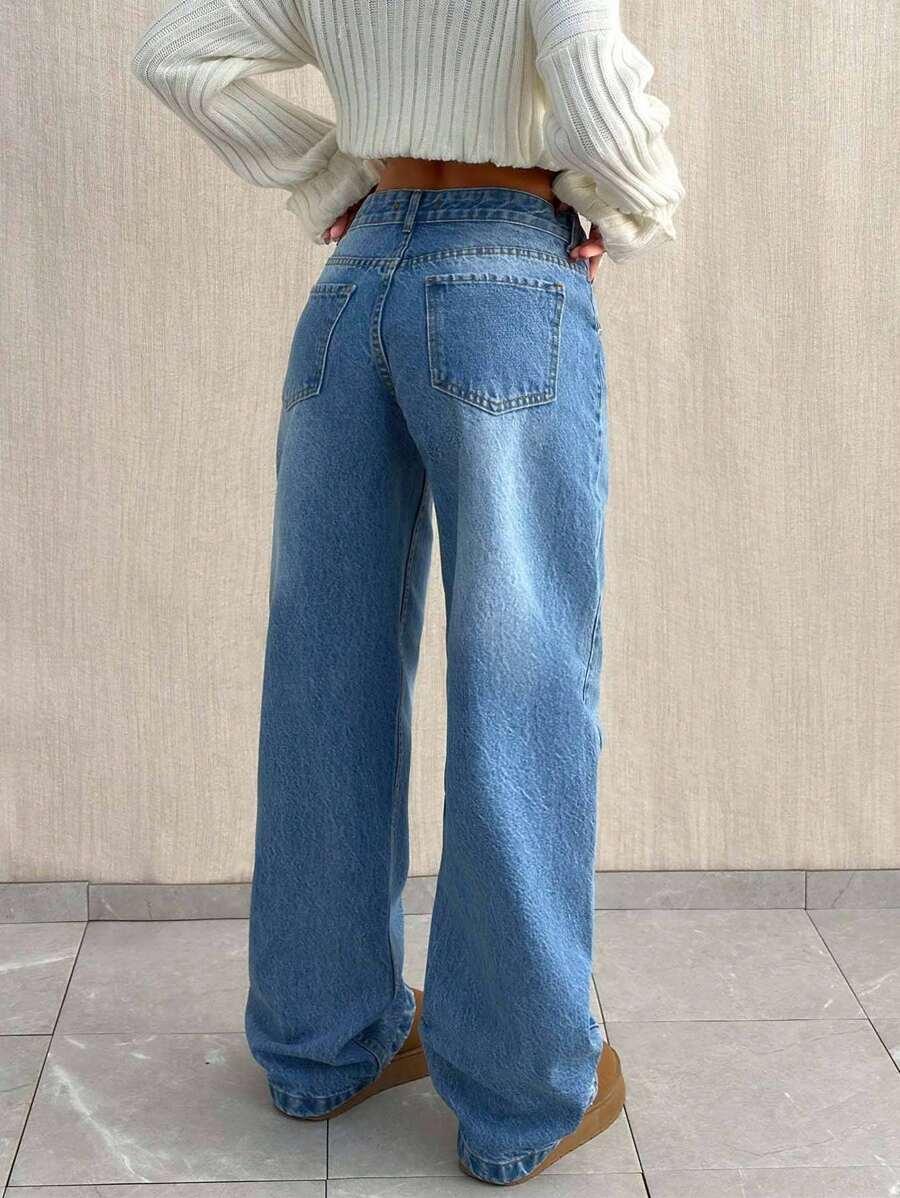 NIEBIESKIE SPODNIE JEANS