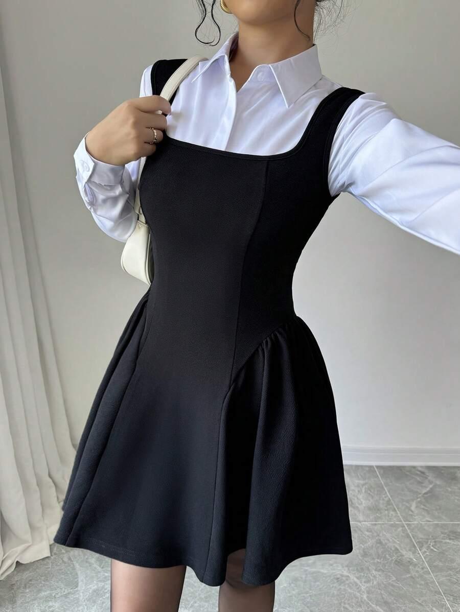czarna mini sukienka