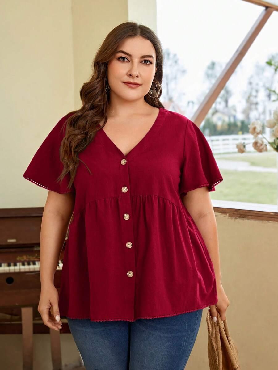 BLUZKA V NECK guziki