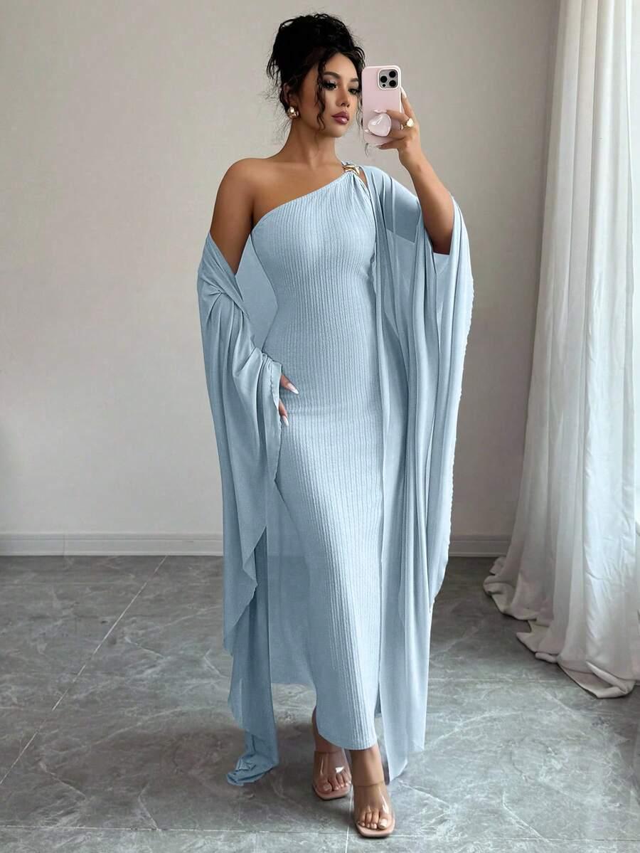 NIEBIESKA MAXI SUKIENKA