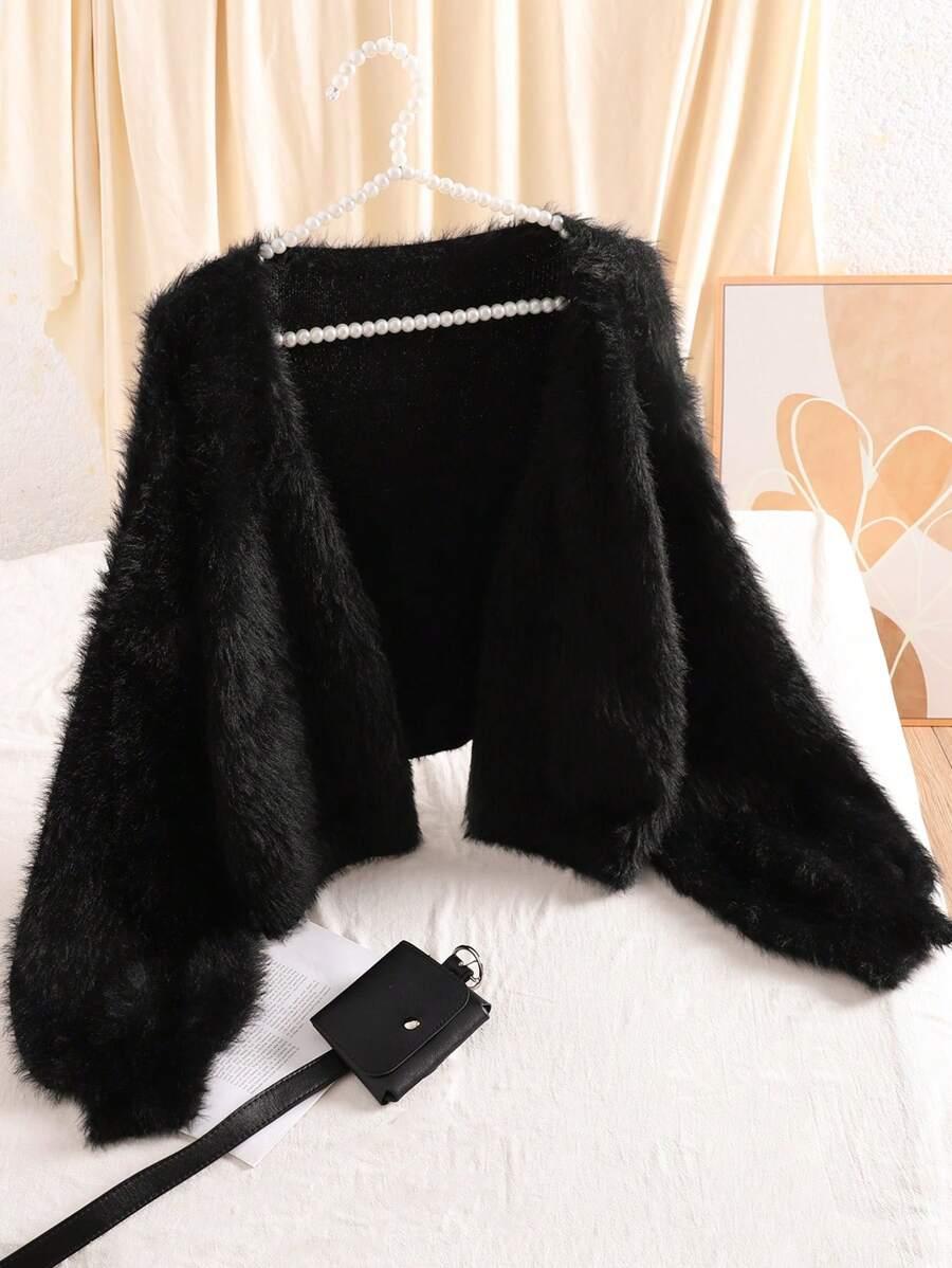 CZARNY SWETER NARZUTKA 
