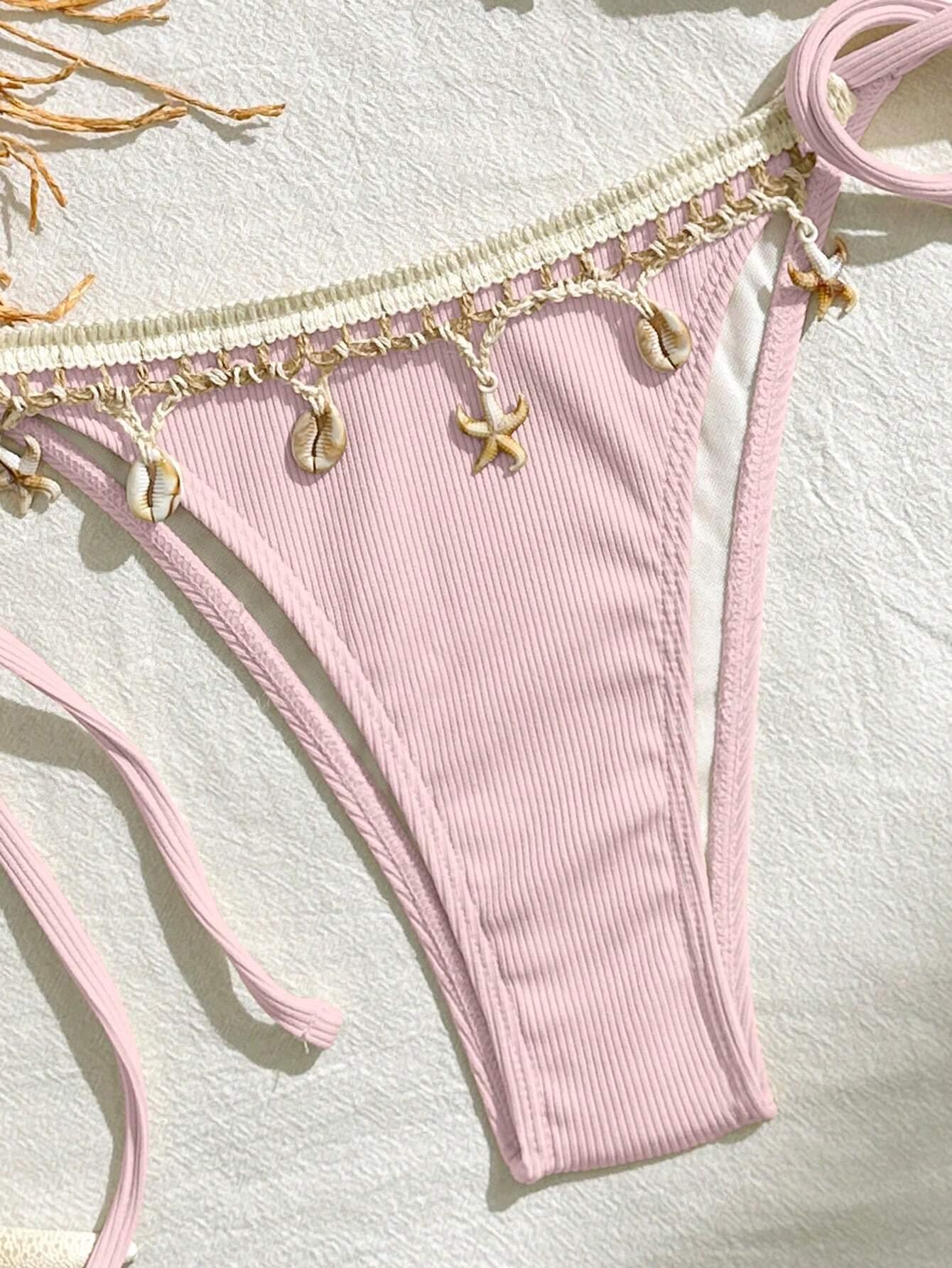 RÓŻOWA GÓRA OD BIKINI WIĄZANIE