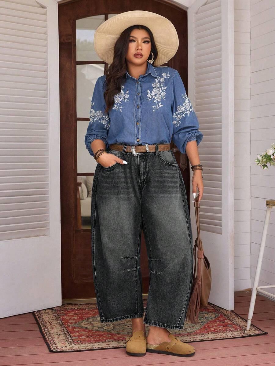 CZARNE SPODNIE JEANS
