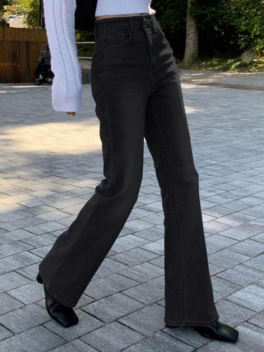 CZARNE SPODNIE JEANS