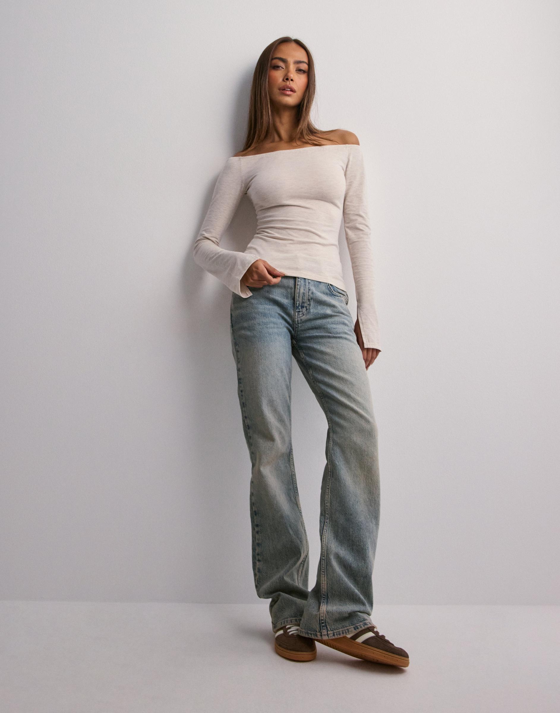 SPODNIE JEANS DZWONY WYSOKI STAN VINTAGE