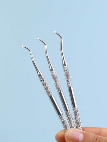 stalowe patyczki do manicure 3-pack