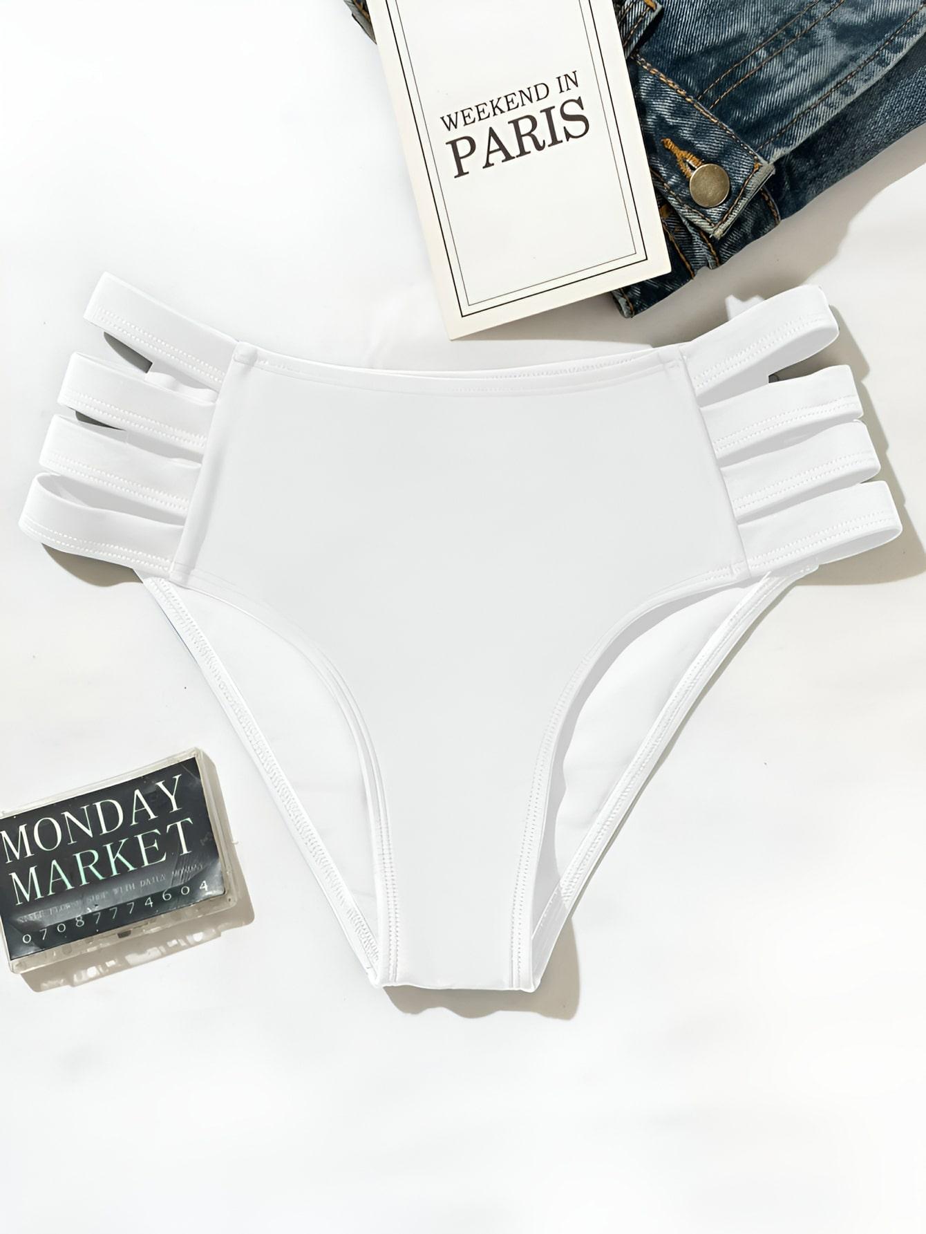 biały dół od bikini wycięcia