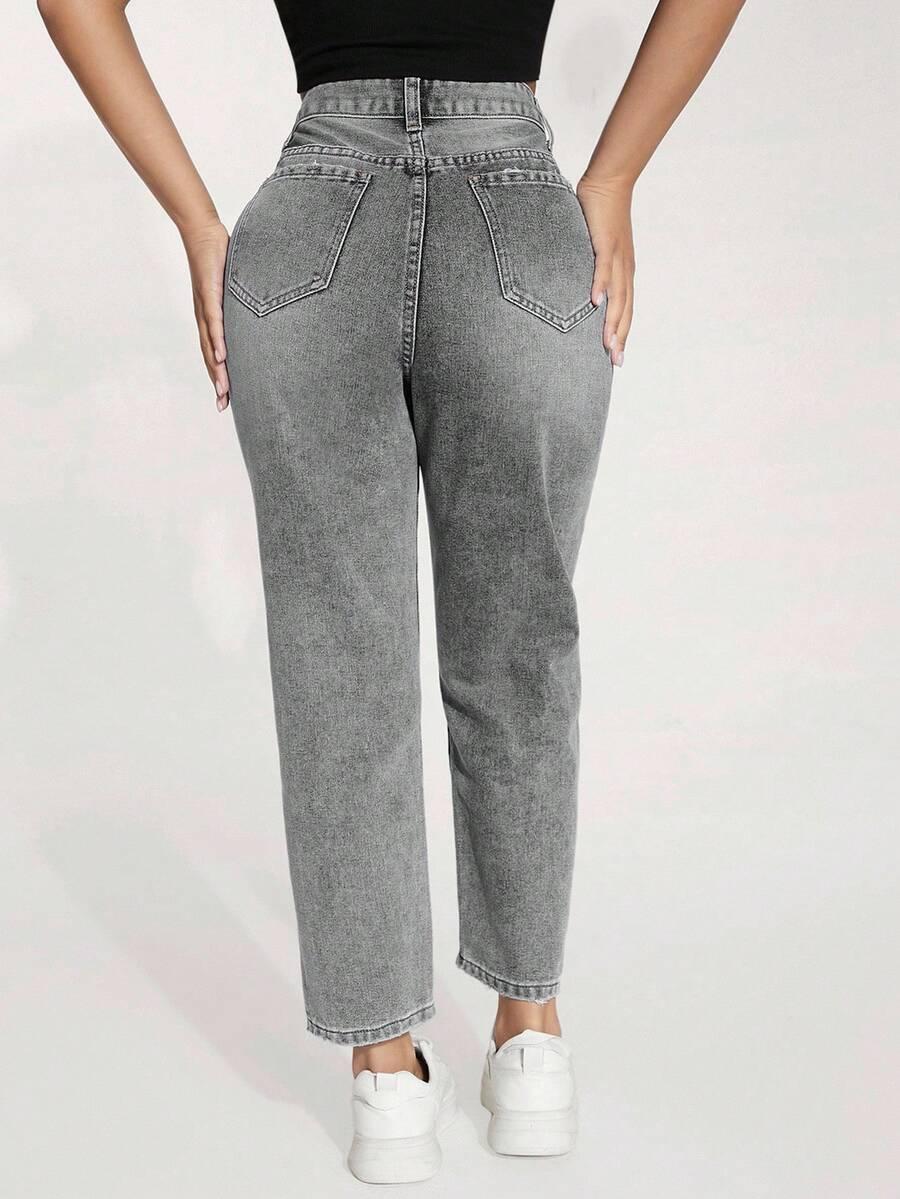 szare spodnie jeans 