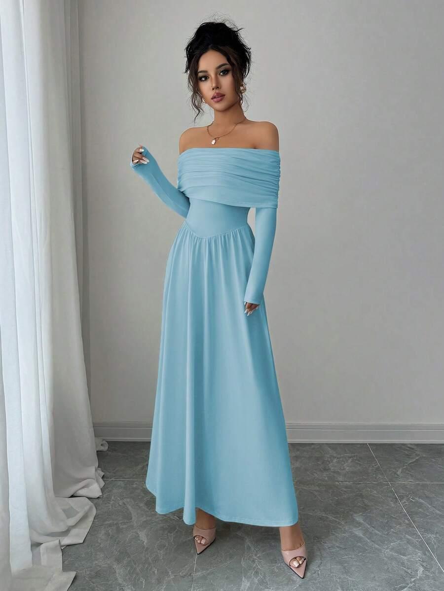 NIEBIESKA MAXI SUKIENKA
