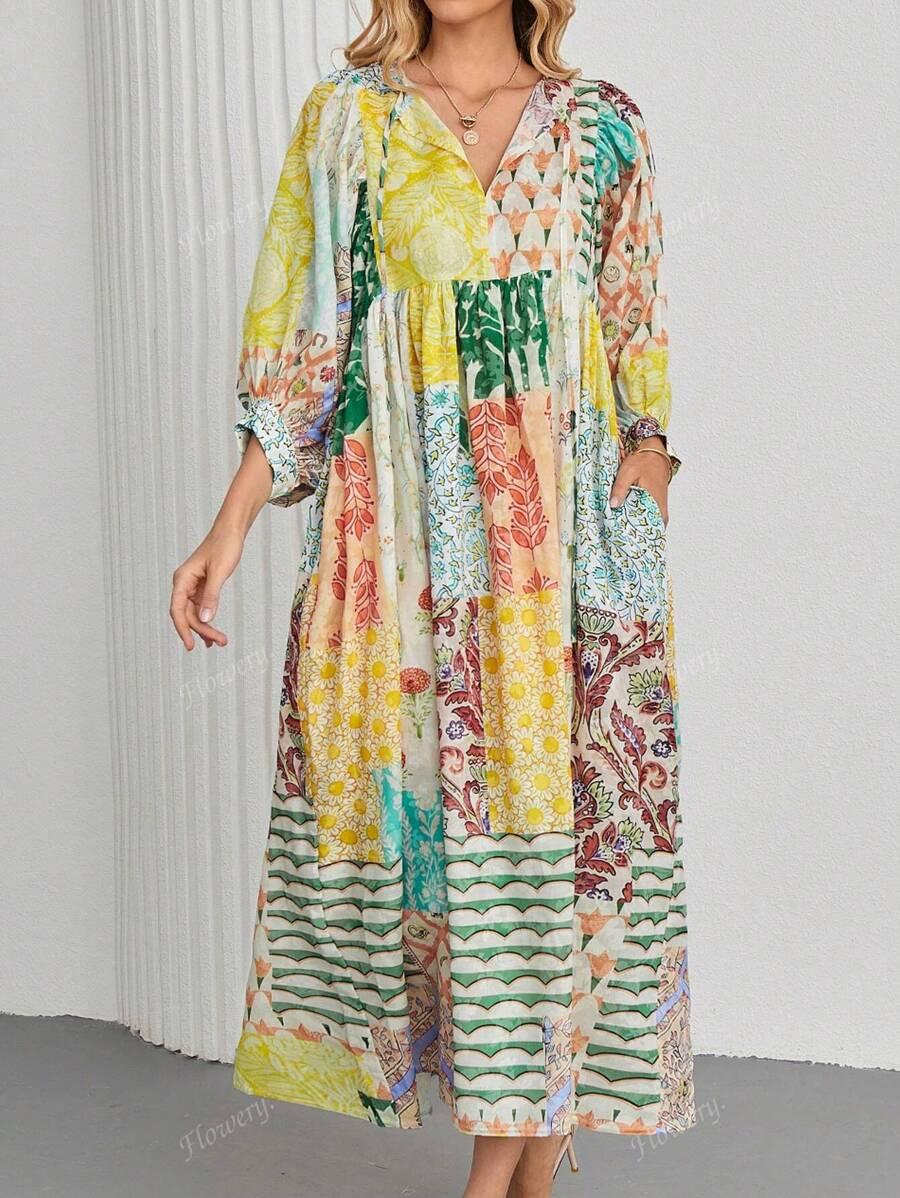 SUKIENKA BOHO PRINT CASUAL