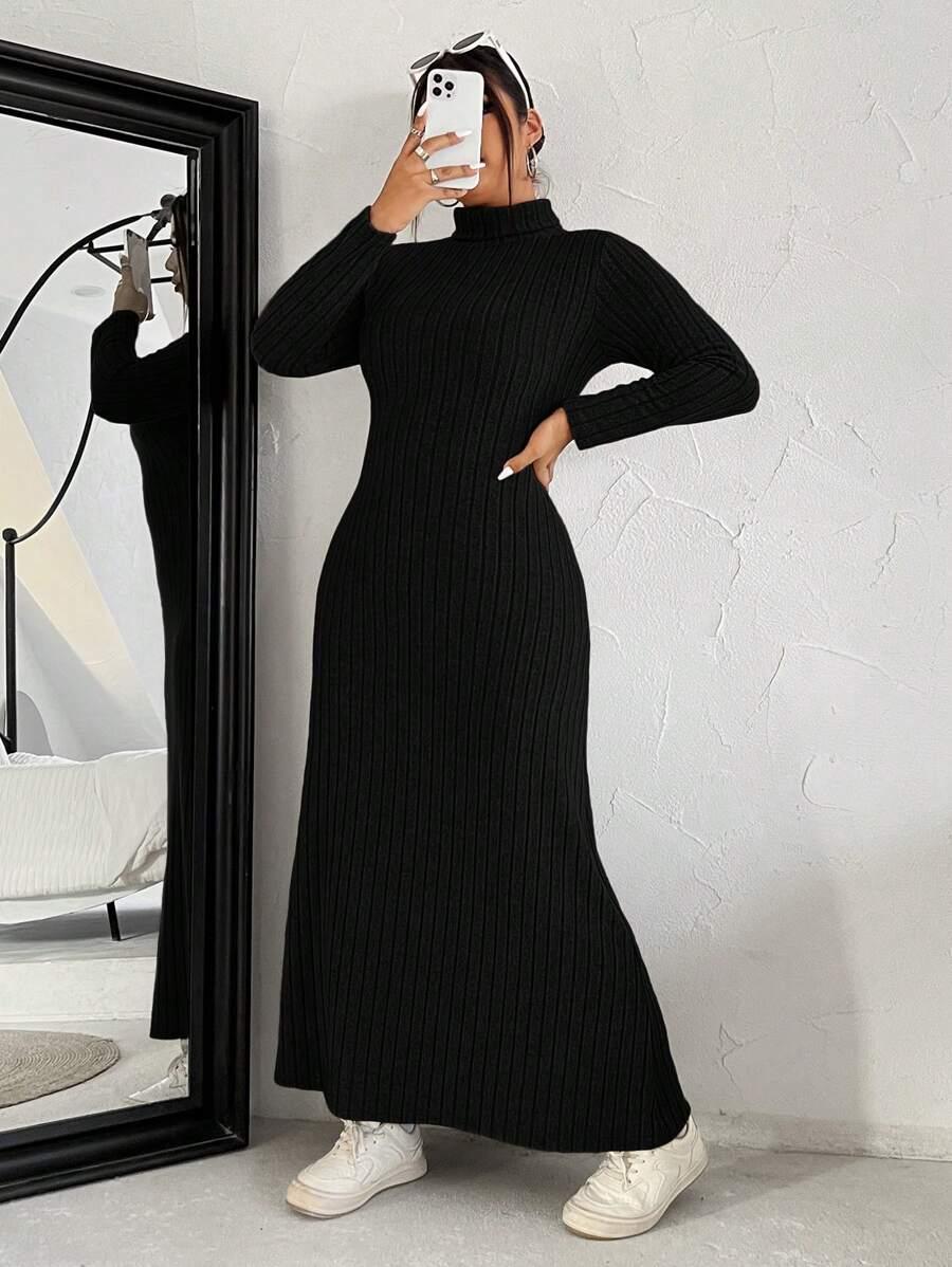 CZARNA MAXI SUKIENKA GOLF
