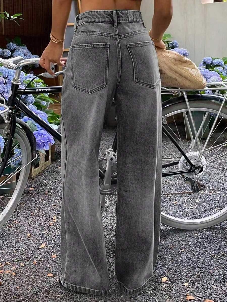 szare spodnie jeans