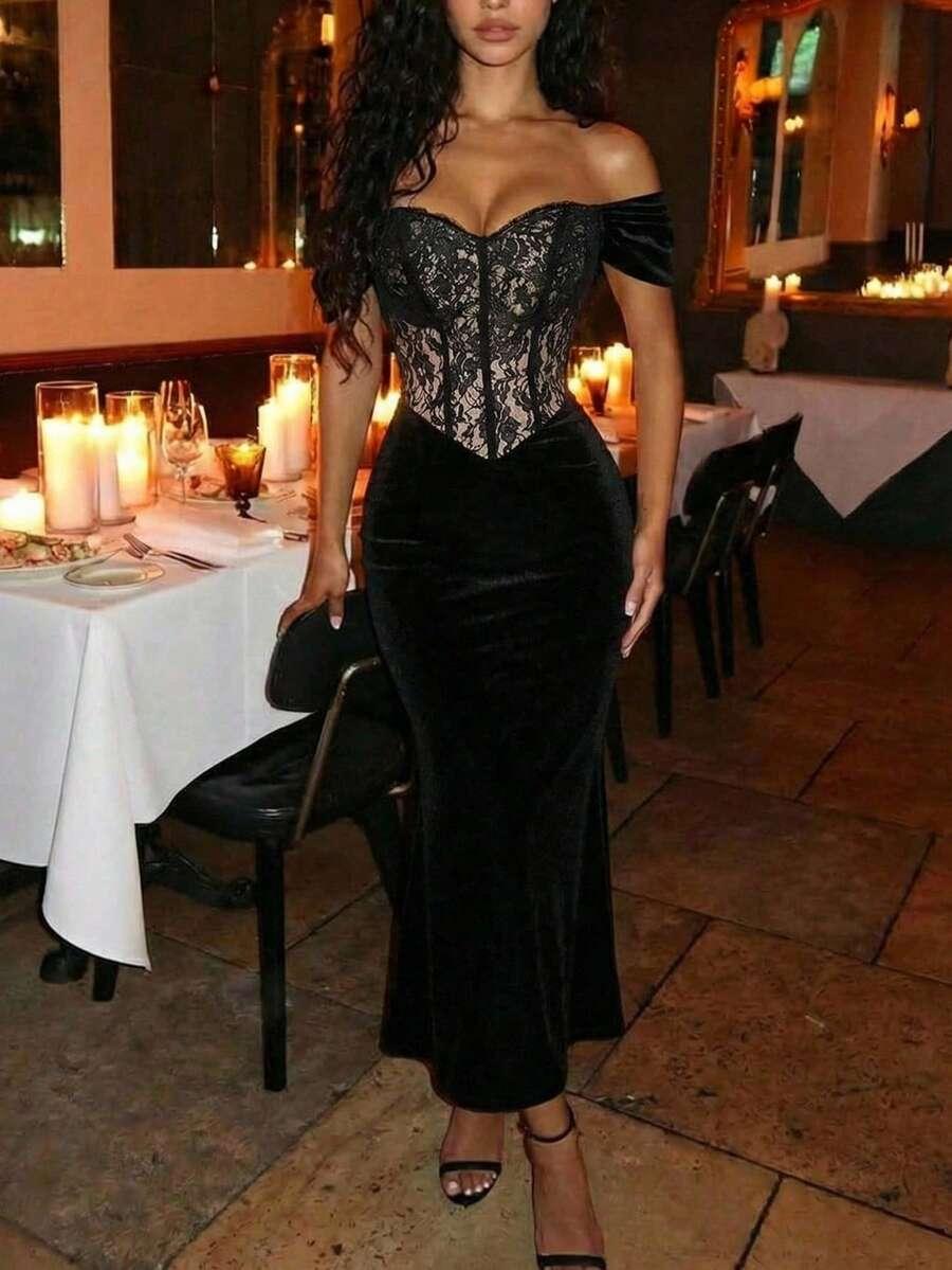 CZARNA MAXI SUKIENKA