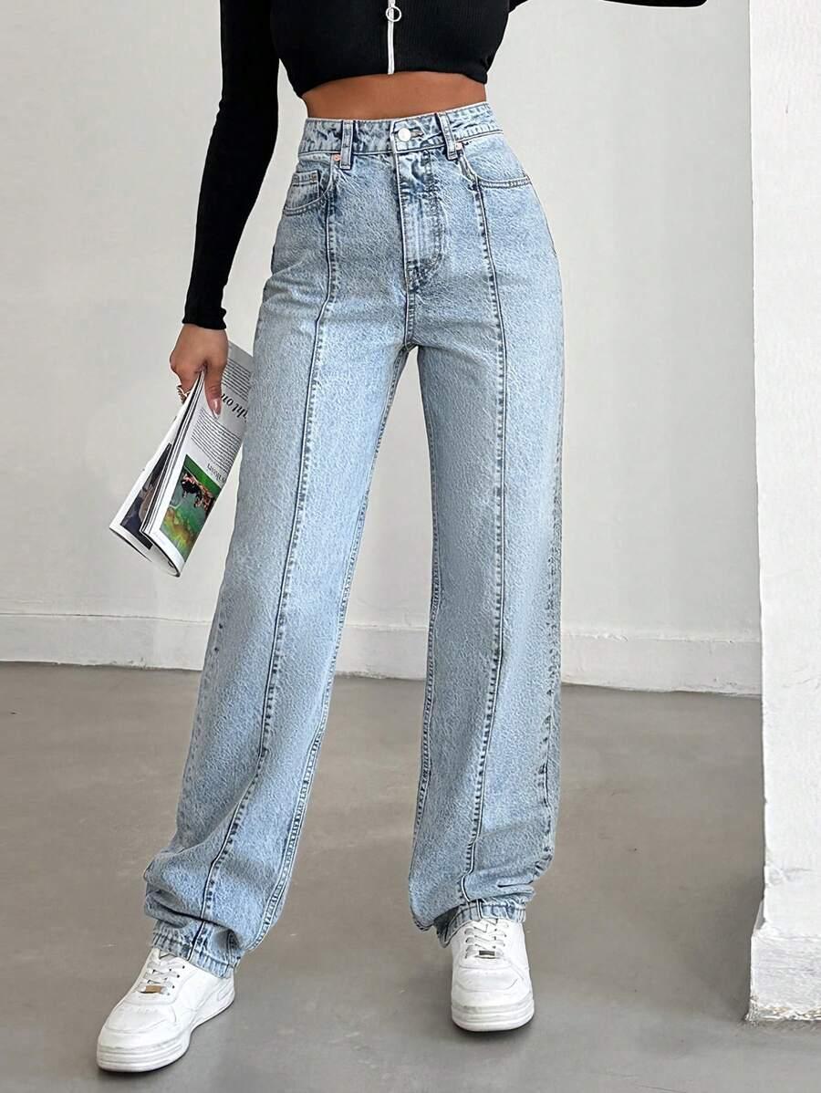 SPODNIE JEANS WYSOKI STAN