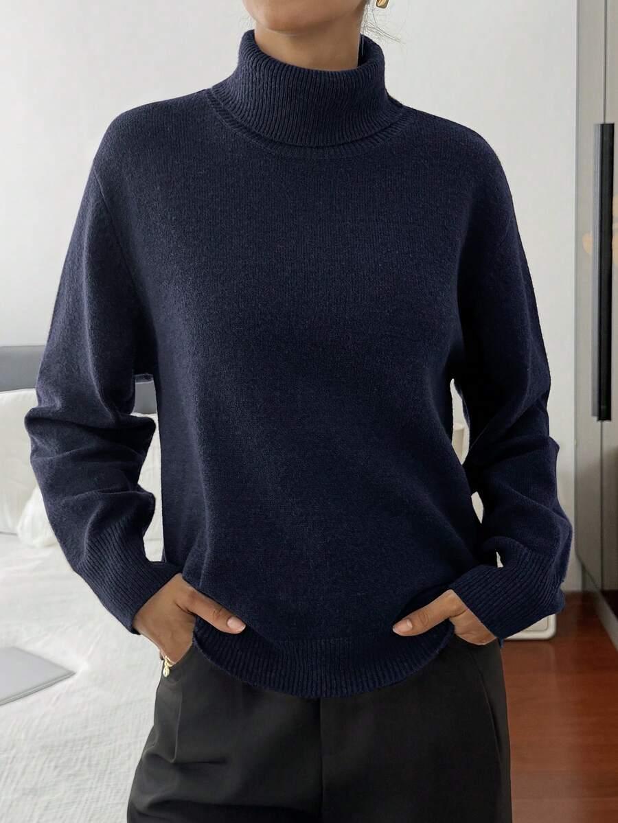GRANATOWY SWETER GOLF