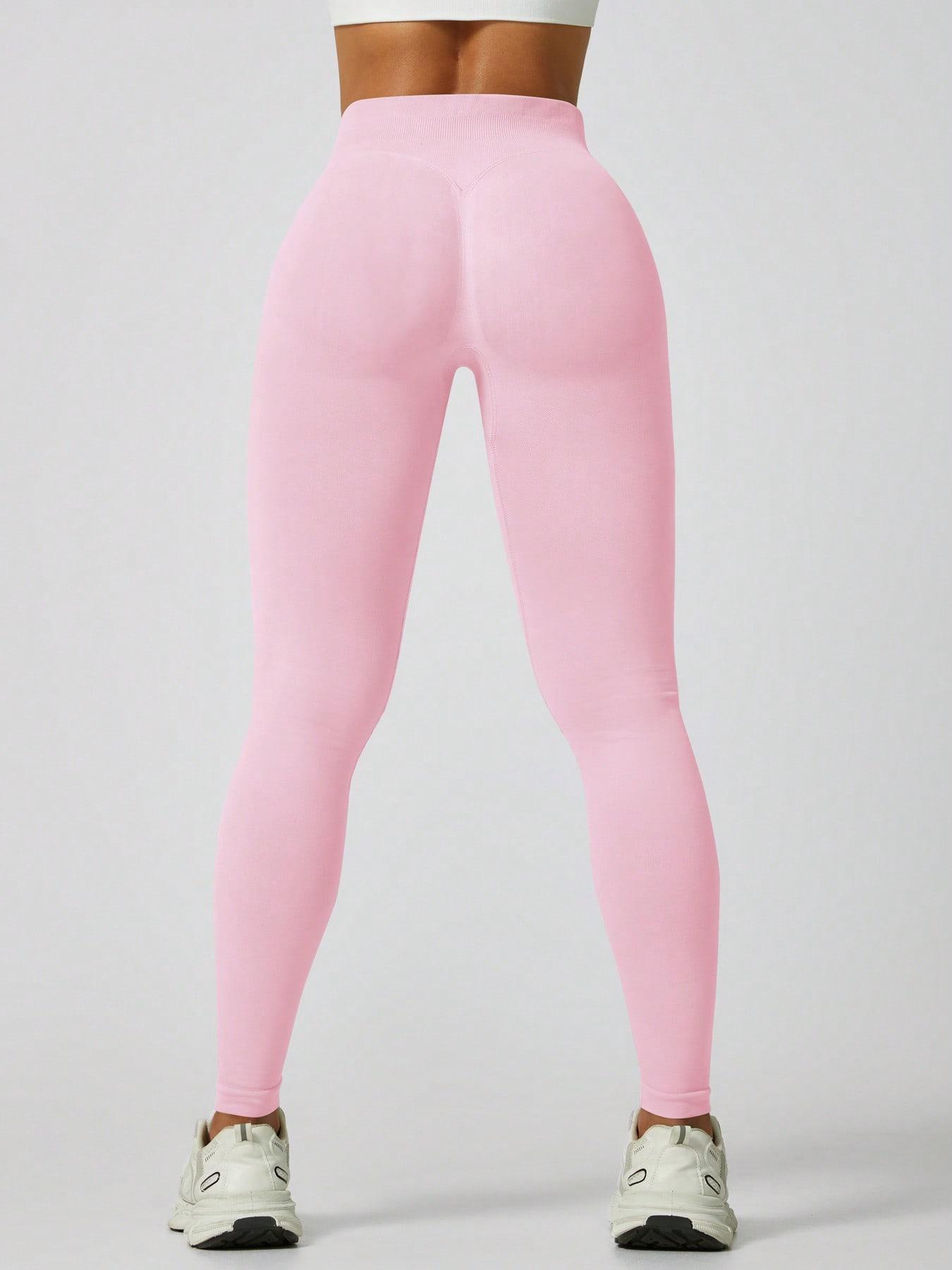 RÓŻOWE LEGGINSY WYSOKI STAN