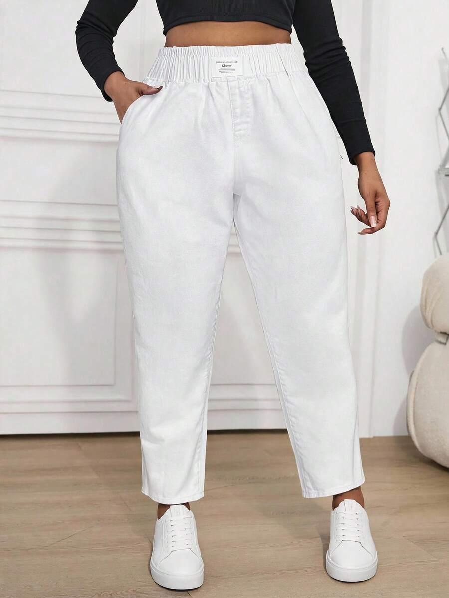 BIAŁE SPODNIE JEANS